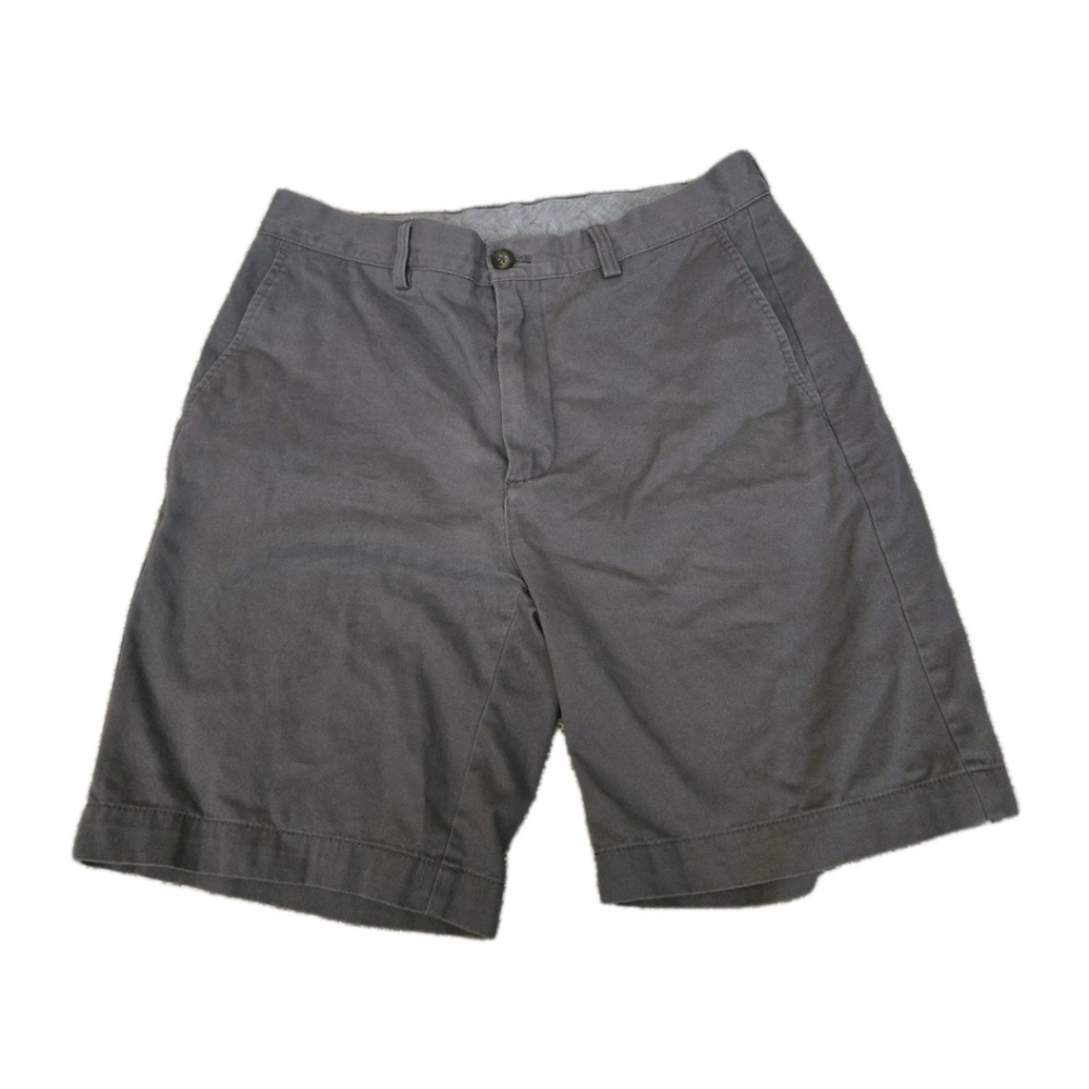 Mens Amazon Essentials Classic Chino 9" Flat Front Shorts Size 32 gray